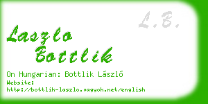 laszlo bottlik business card