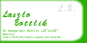 laszlo bottlik business card